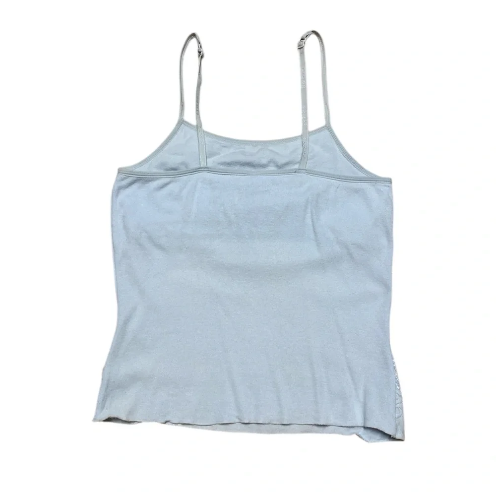 Y2K Limited Too Camisole Tank Top Women’s Girls 16 Blue Lace Sequin Built in Bra